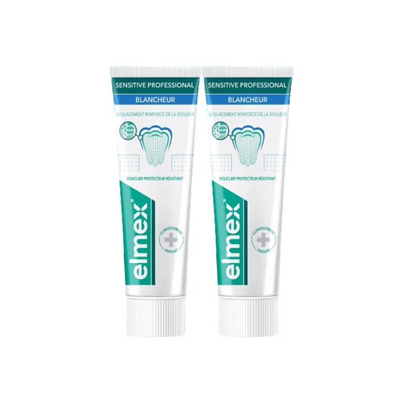 Elmex Sensitive Professional Blancheur Pate Dentifrice 2x75ml Elmex Sensitive Professional Blancheur Pate Dentifrice 2x75ml