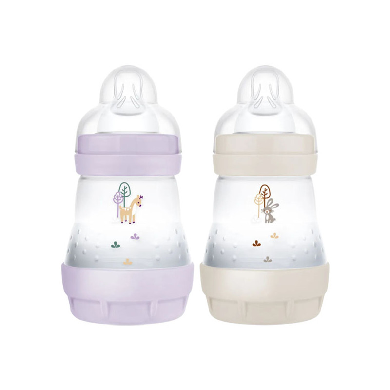 MAM Start Easy Biberon Lilas & Sable anti-colique débit 1 - 2x160ml + Tétine plate MAM Start Easy Biberon Lilas & Sable anti-colique débit 1 - 2x160ml + Tétine plate