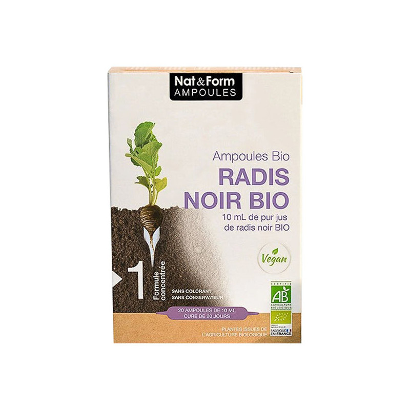 Nat&Form Radis Noir bio 20 ampoules Nat&Form Radis Noir bio 20 ampoules