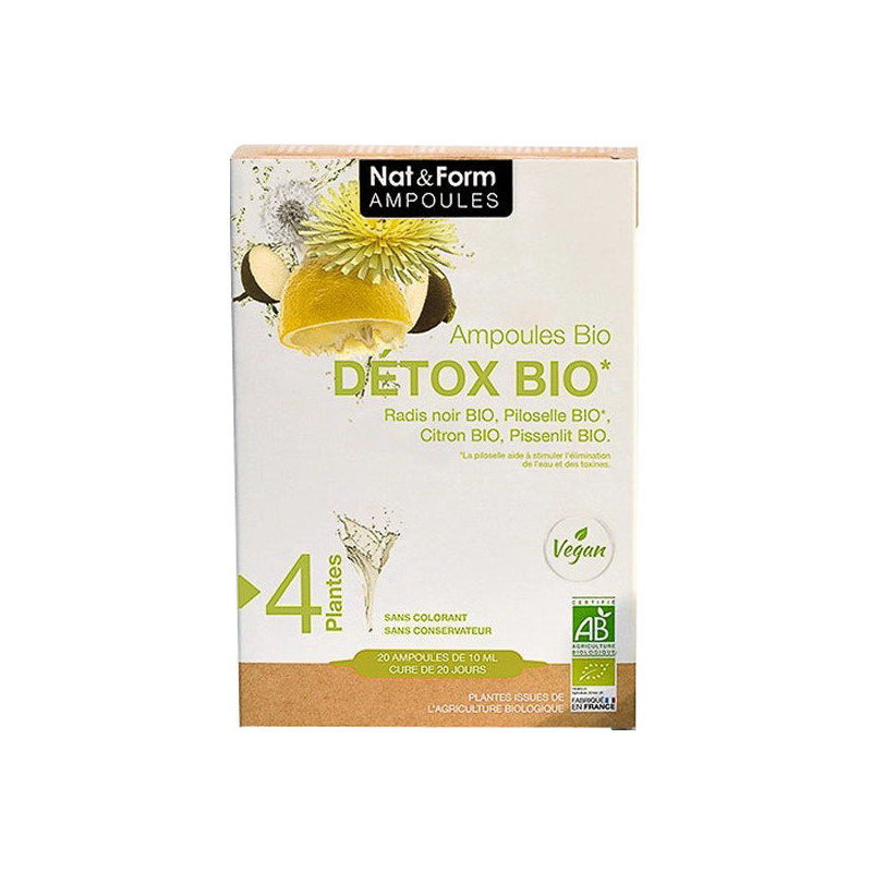 Nat&Form Détox bio 20 ampoules Nat&Form Détox bio 20 ampoules