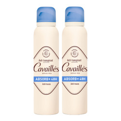 Cavaillès Absorb+ 48H Anti-transpirant spray anti-traces lot de 2x150ml