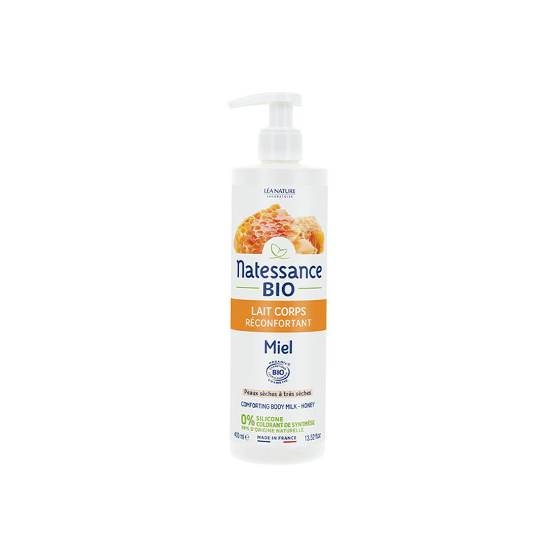 Natessance Lait Corps Réconfortant miel bio 400ml