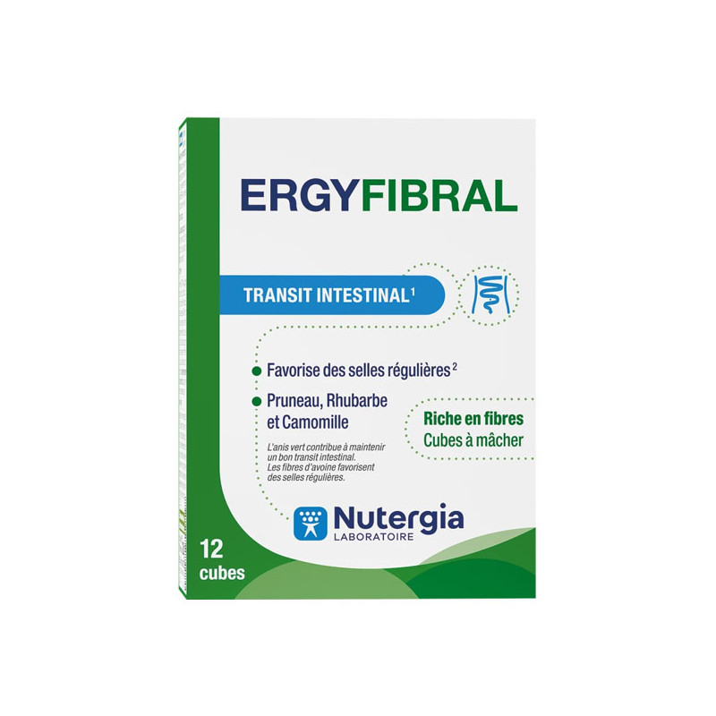 Nutergia Ergyfibral 12 cubes à mâcher Nutergia Ergyfibral 12 cubes à mâcher