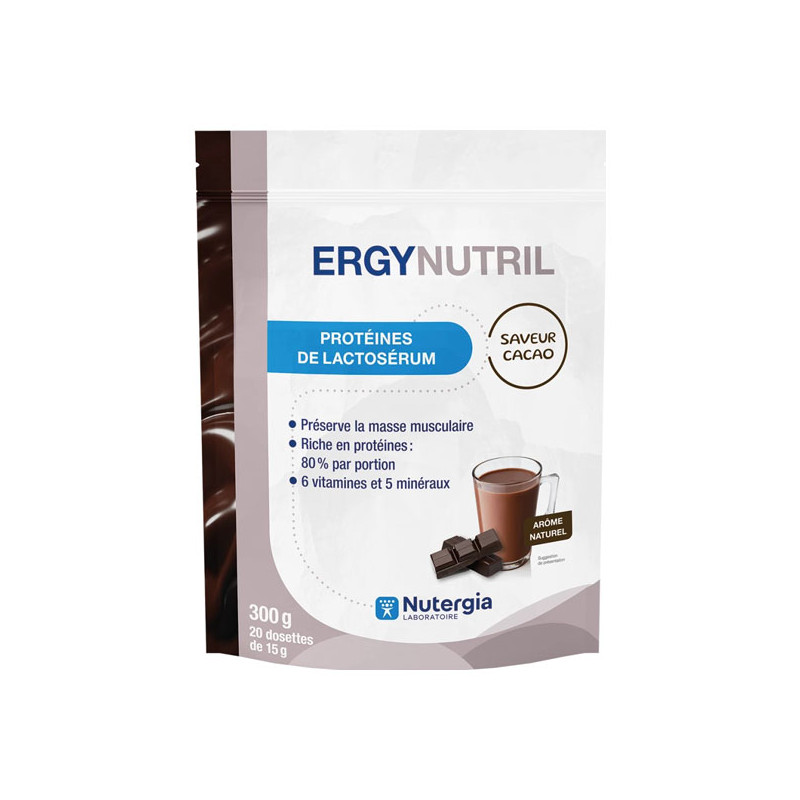 Nutergia Ergynutril saveur cacao 300gr Nutergia Ergynutril saveur cacao 300gr