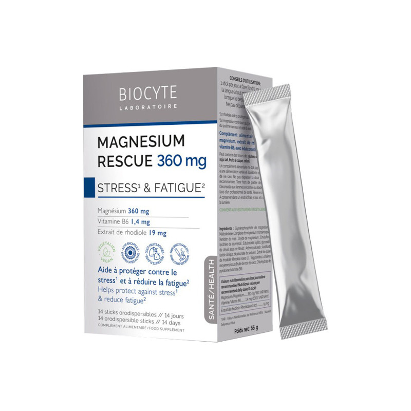 Biocyte Magnésium Rescue 360mg 14 sticks Biocyte Magnésium Rescue 360mg 14 sticks