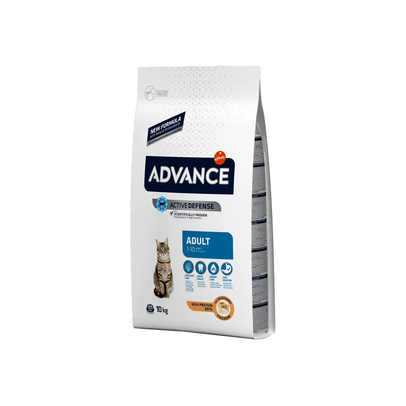 Advance Chat adulte Croquettes poulet et riz 10kg Advance Chat adulte Croquettes poulet et riz 10kg