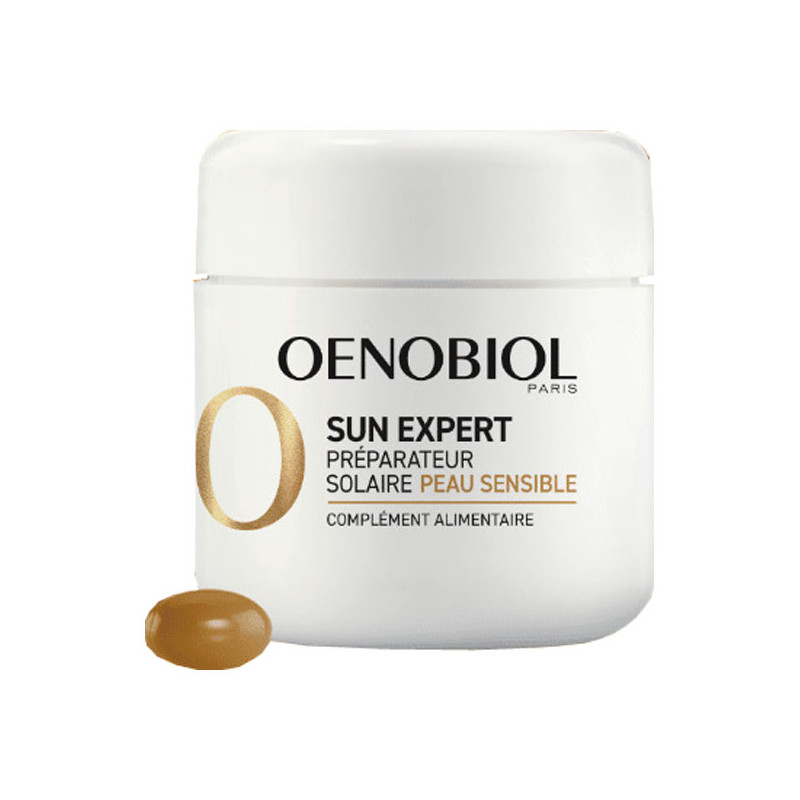 Oenobiol Sun Expert Préparateur Solaire peau sensible 2x30 capsules Oenobiol Sun Expert Préparateur Solaire peau sensible 2x30 capsules