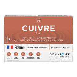 Granions Cuivre 2mg - 30 ampoules