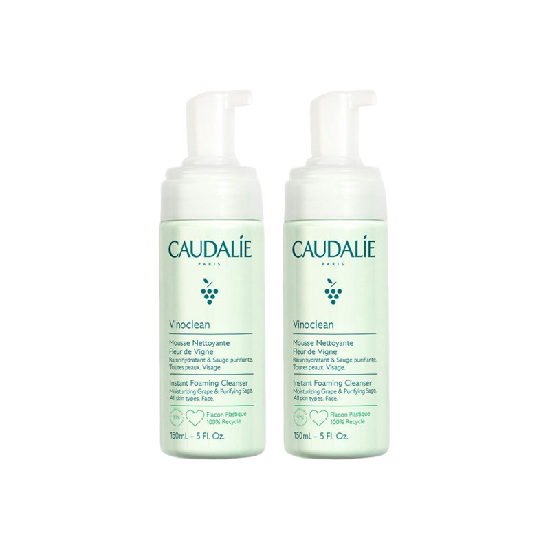 Caudalie Vinoclean Mousse nettoyante fleur de vigne 2 x 150ml Caudalie Vinoclean Mousse nettoyante fleur de vigne 2 x 150ml