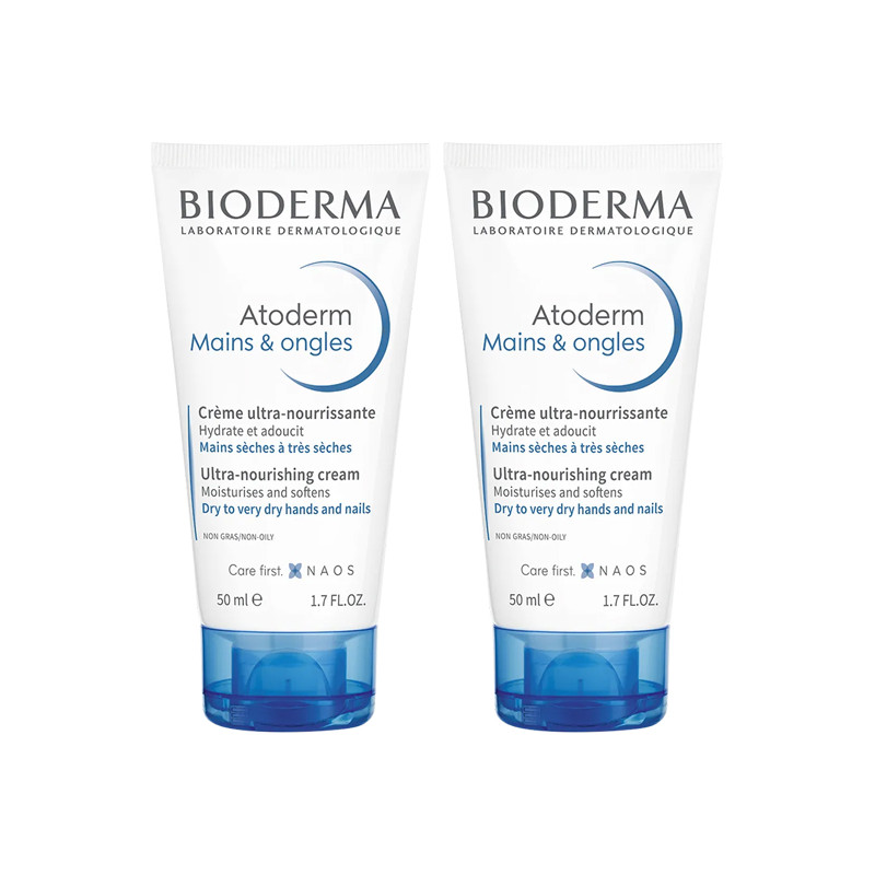 Bioderma Atoderm Crème mains & ongles 2 x 50ml Bioderma Atoderm Crème mains & ongles 2 x 50ml