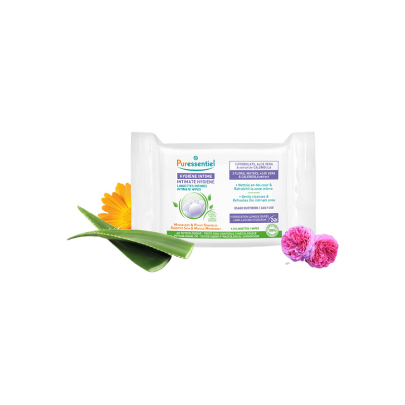 Puressentiel Hygiène Intime bio 25 lingettes