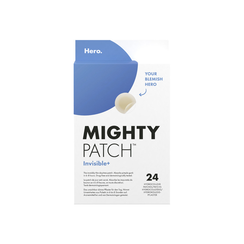 Hero Mighty Patch Invisible+ Anti-acné 24 pièces Hero Mighty Patch Invisible+ Anti-acné 24 pièces