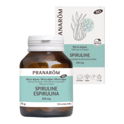 Pranarôm Micro-Algues Spiruline bio 150 comprimés 75gr
