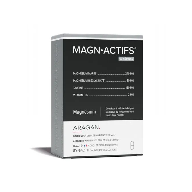Aragan Synactifs MagnActifs Magnésium 60 gélules Aragan Synactifs MagnActifs Magnésium 60 gélules