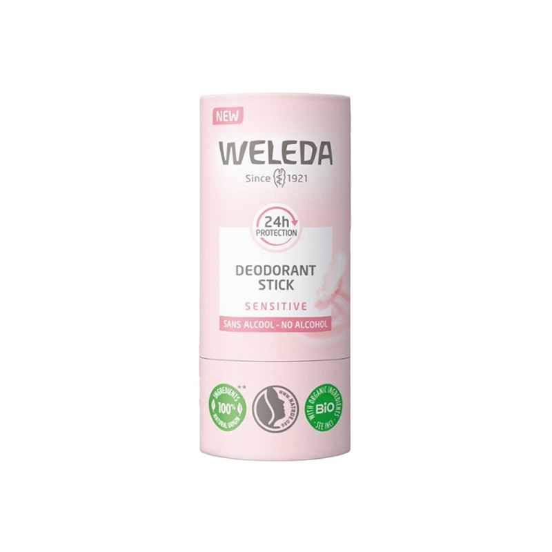 Weleda Déodorant stick sensitive 24h bio 50gr Weleda Déodorant stick sensitive 24h bio 50gr