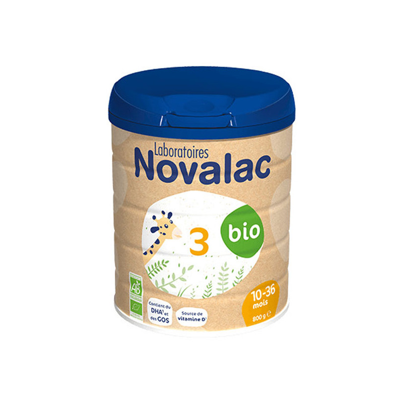 Novalac Lait 3ème âge bio 10-36 mois 800gr Novalac Lait 3ème âge bio 10-36 mois 800gr