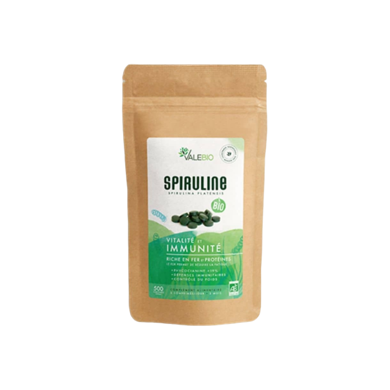 Valebio Spiruline bio 500 comprimés 250gr Valebio Spiruline bio 500 comprimés 250gr