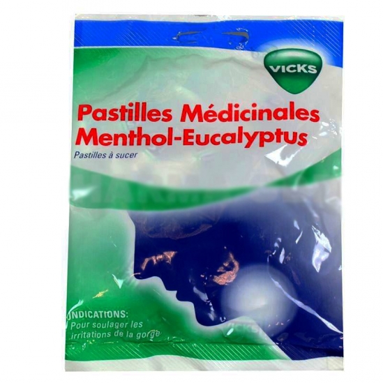 Pastilles médicinales Vicks menthol eucalyptus 30 pastilles