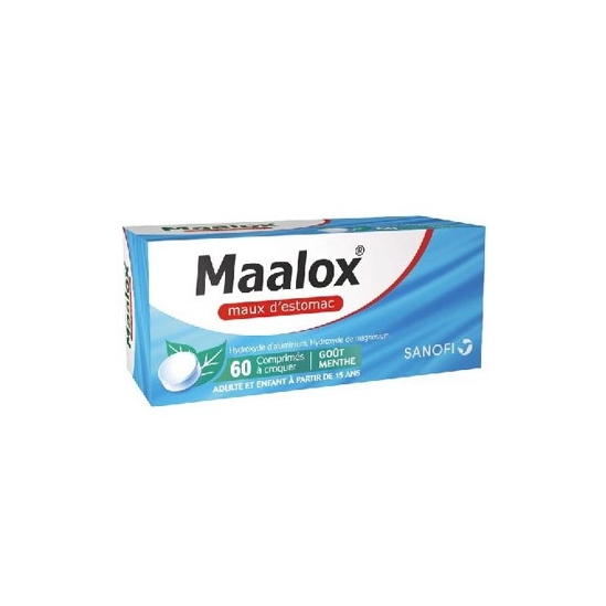 Maalox maux d'estomac 60 comprimés à croquer