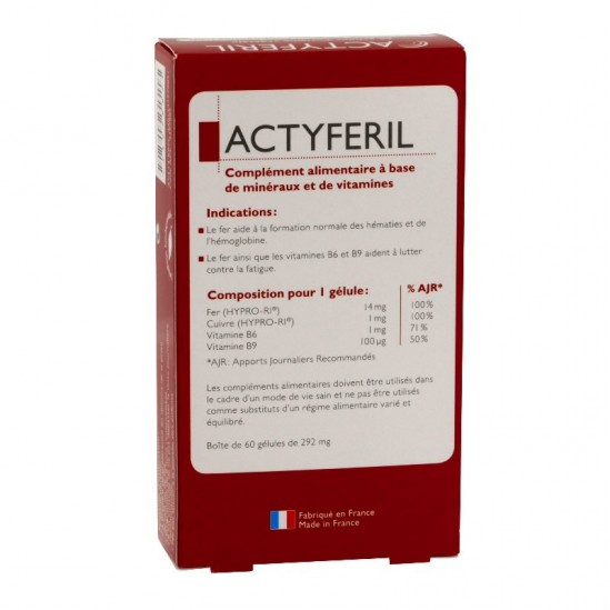 Codifra Actyferil 60 gélules Codifra Actyferil 60 gélules