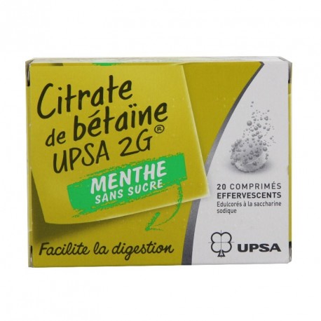 Citrate de betaine Upsa menthe sans sucre 20 g