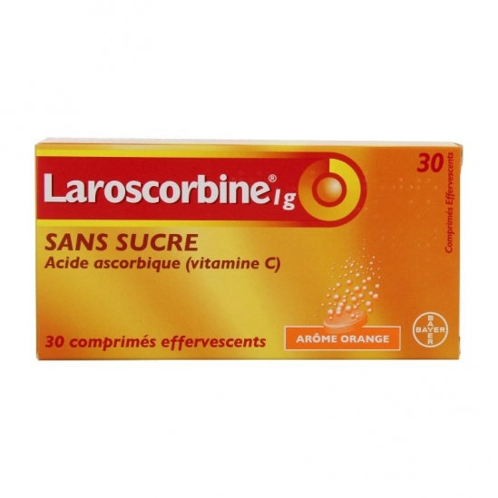 Laroscorbine 1g sans sucre 30 comprimés effervescents