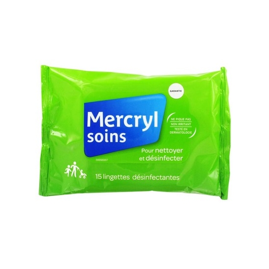 Mercryl lingettes antiseptiques x15