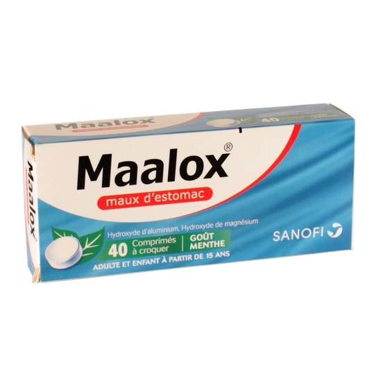 Maalox maux d'estomac 40 comprimés à croquer