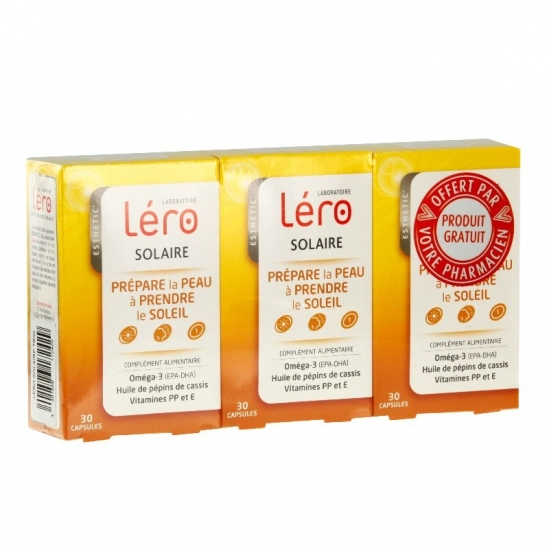 Léro solaire peaux sensibles 2 boites + 1 Offerte 