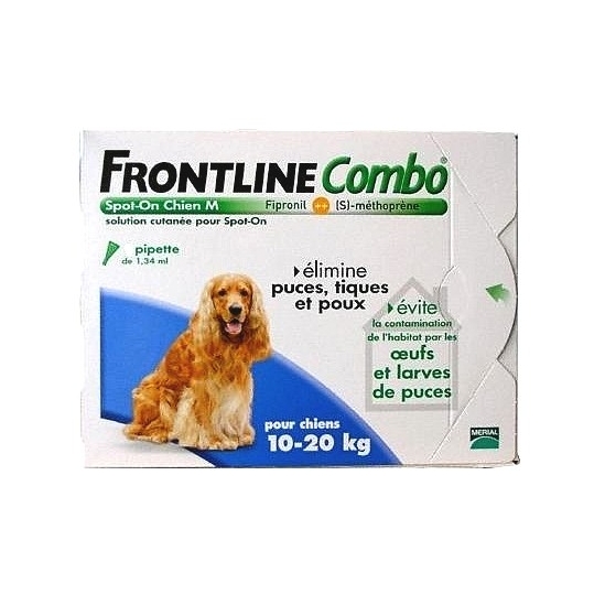 Merial Frontline Combo pour chien de 10 à 20kg 6 pipettes