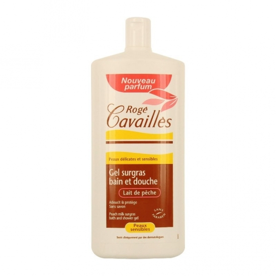 Rogé cavailles gel surgras bain et douche lait de peche 750ml