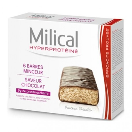 Milical Hyperprotéiné Chocolat 6 Barres