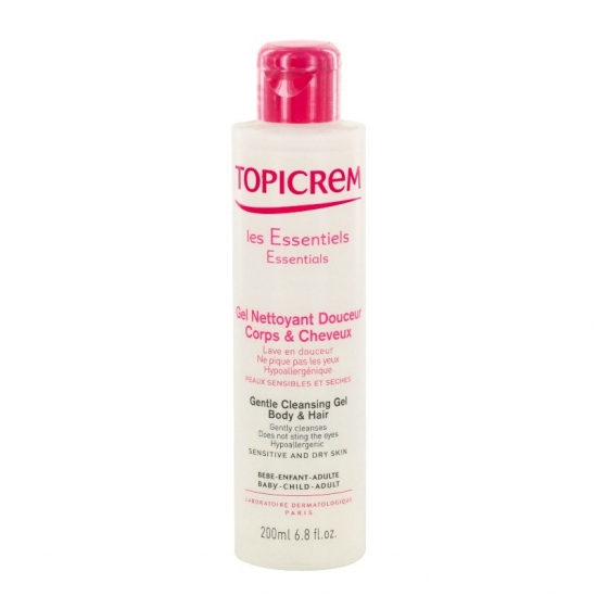 Topicrem gel nettoyant douceur corps et cheveux 200ml 