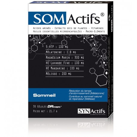 Aragan Synactifs SomActifs Sommeil 30 gélules