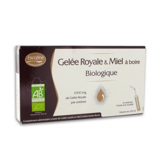 Pilèje Gelée royale et miel à boire bio 10 unidoses de 10ml