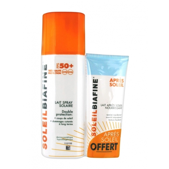 SoleilBiafine Lait Spray FPS40+ 200ml + Après Soleil Offert