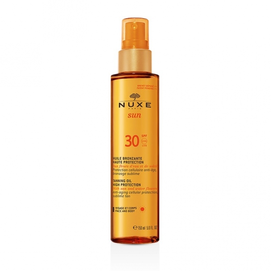 Nuxe Sun Huile Bronzante Visage et Corps SPF 30 150ml