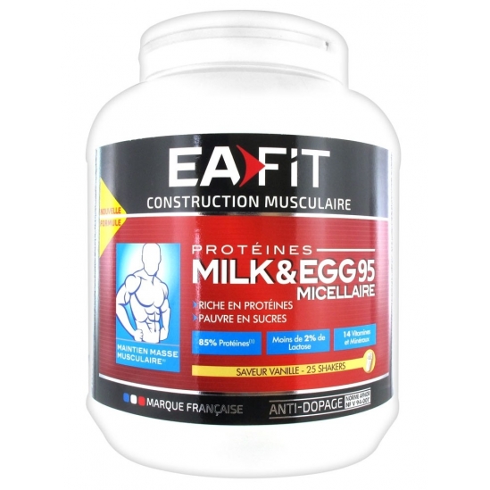 Eafit Construction Musculaire Milk & Egg 95 Micellaire Yaourt Fruits Rouges 750 g 