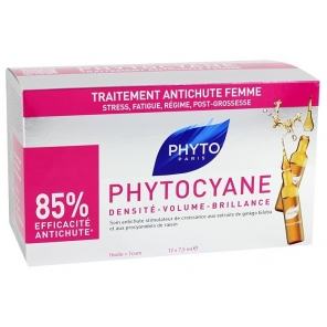 Phytocyane traitement anti-chute femme 12 ampoules + 6 offertes