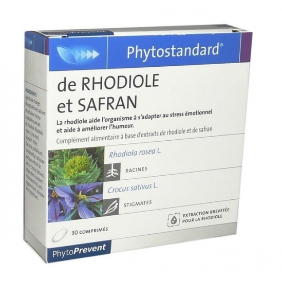 Pileje Phytostandard de Rhodiole et Safran 30 comprimés