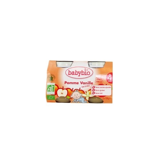 Babybio pomme vanille 2x130g