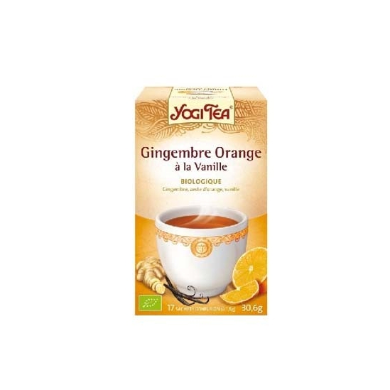 Yogi tea gingembre orange à la vanille 17 sachets