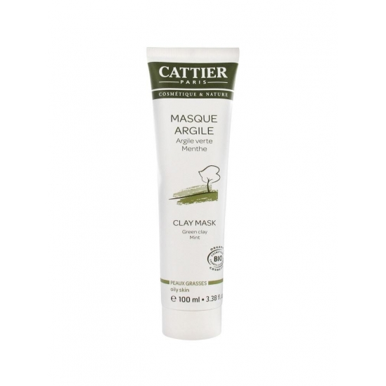 Cattier Masque Argile Verte Peaux Grasses 100 ml