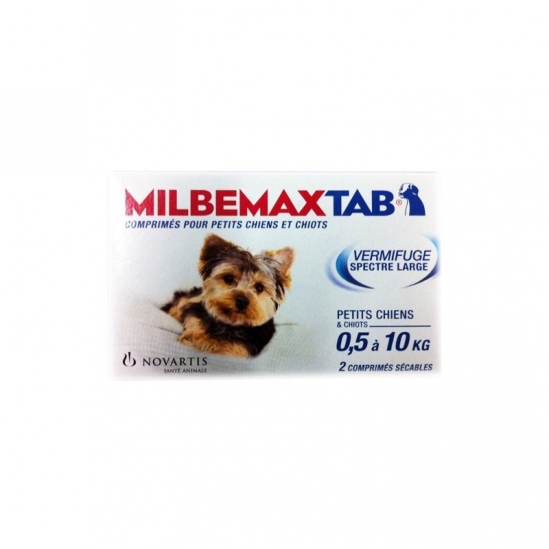 Milbemax tab chiots de 0,5 à 10kg 2 comprimés