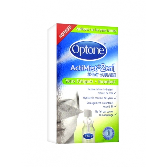 Optone ActiMist 2 en 1 Spray Oculaire Yeux Fatigués et Inconfort 10 ml