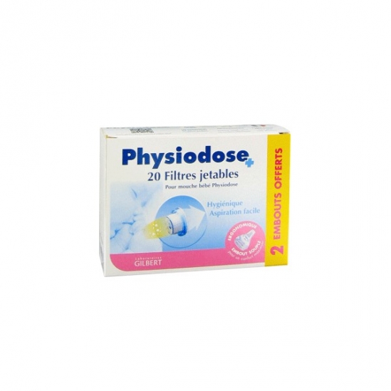 Physiodose filtres pour mouche bébé 20 filtres + 2 embouts offerts