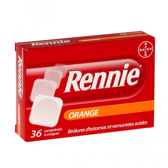 Rennie orange 36 comprimés à croquer