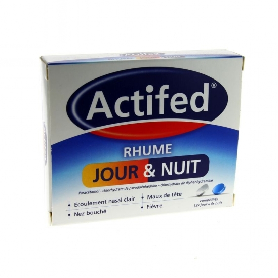 Actifed Rhume Jour et Nuit 16 comprimés