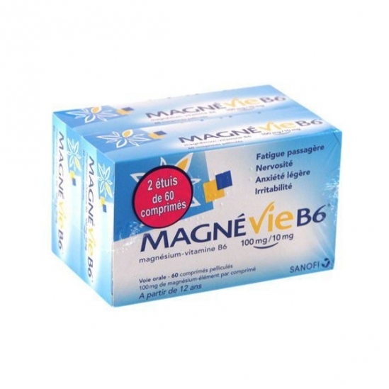 MAGNEVIE B6 100MG/10MG CP PELL PLQ/120X2