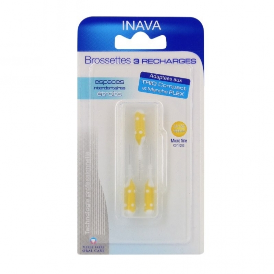 Inava Brossettes 3 Recharges Micro-Fines Coniques 